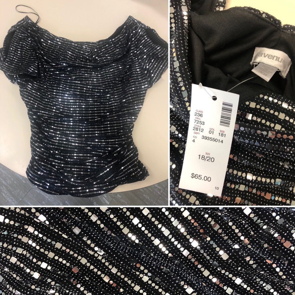 NWT Avenue Off-Shoulder Ruched Top